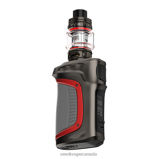SMOK MAG-18 KIT Gun Metal Red TPU J04PH73 - SMOK Vape Toronto