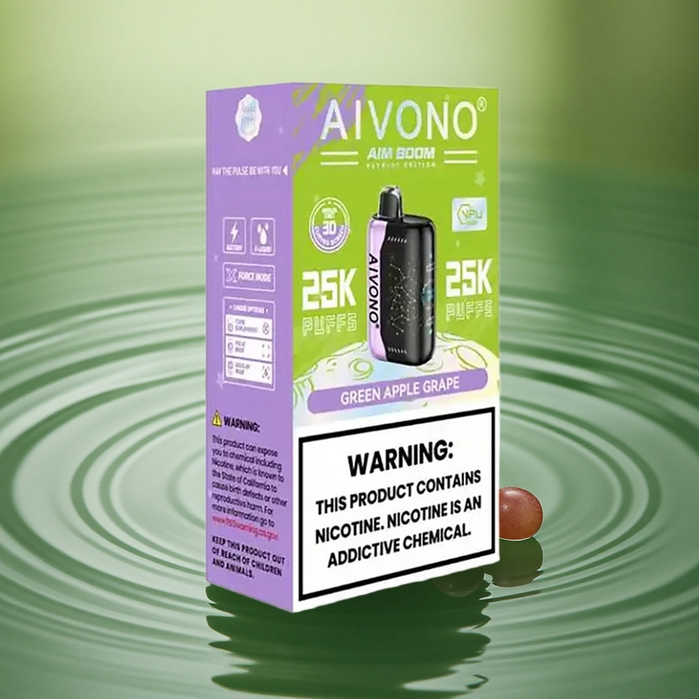 Aivono Aim Boom 25000 Puffs Green Apple Grape Type-C 650mAh 90g