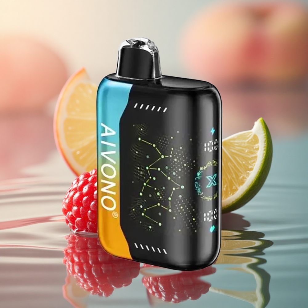 Aivono Aim Boom 25000 Puffs Raspberry Peach Lime Zero Nicotine Type-C