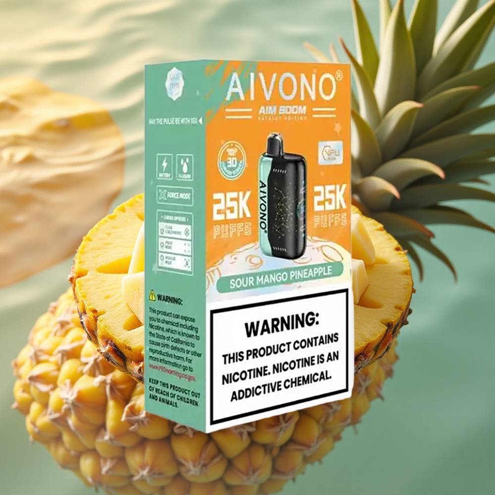 Aivono Aim Boom 25000 Puffs Sour Mango Pineapple 28ml Mesh Coil