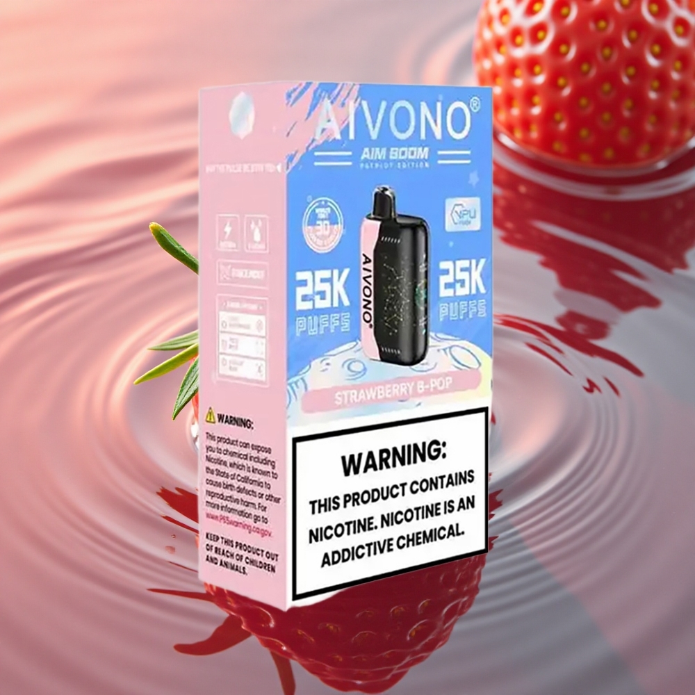 Aivono Aim Boom 25000 Puffs Strawberry B Mesh 28ml 650mAh