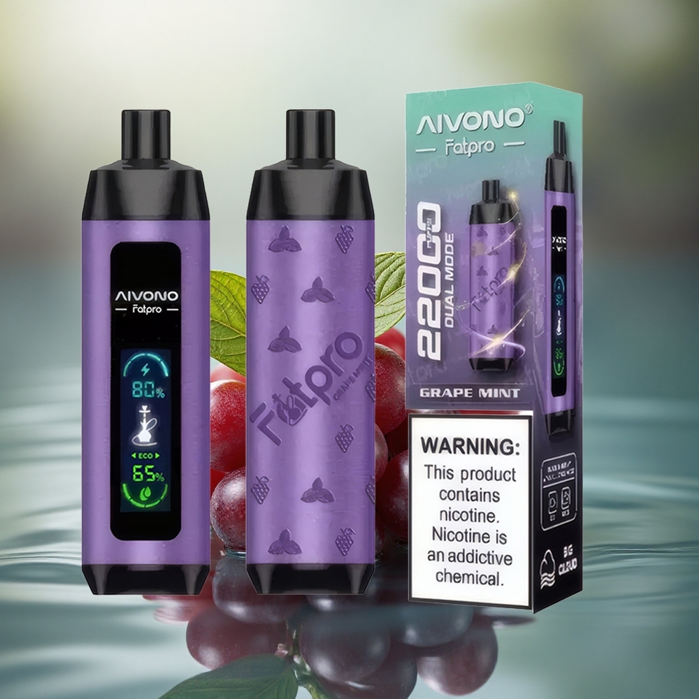 Aivono Aim Fatpro 22000 Puffs Grape Mint Eco Mesh 28ml