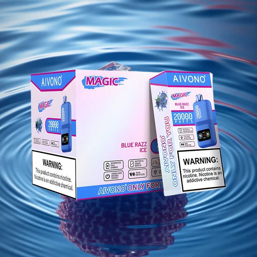 Aivono Aim Magic 20000 Puffs Blue Razz Ice with Dual Mesh & LCD Display
