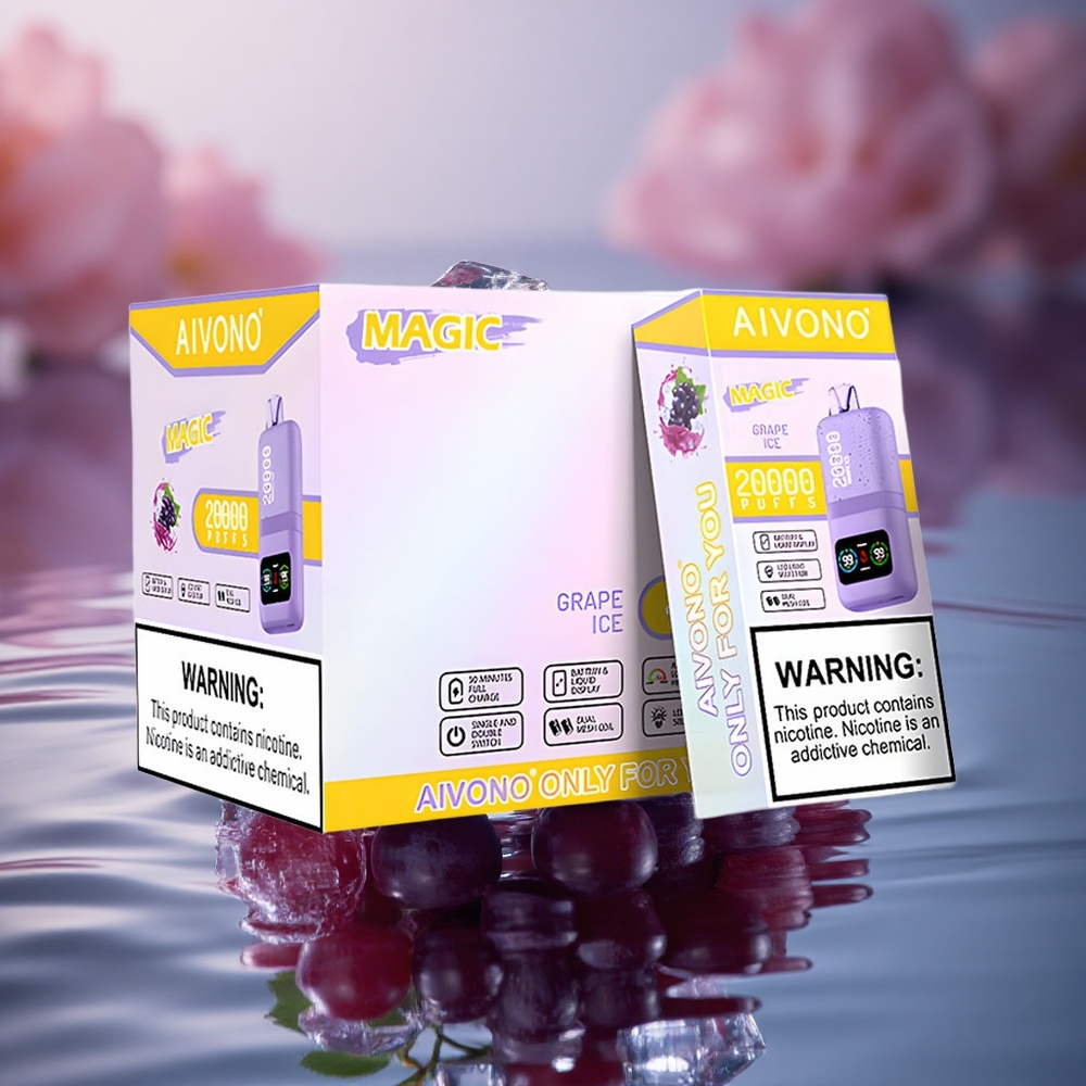 Aivono Aim Magic 20000 Puffs Grape Ice Dual Mesh LCD