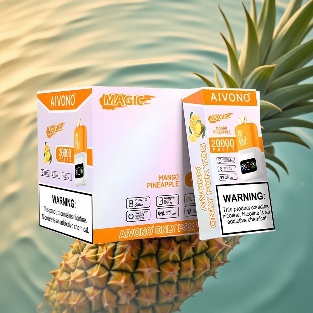 Aivono Aim Magic 20000 Puffs Mango Pineapple Dual Mesh LCD Rechargeable