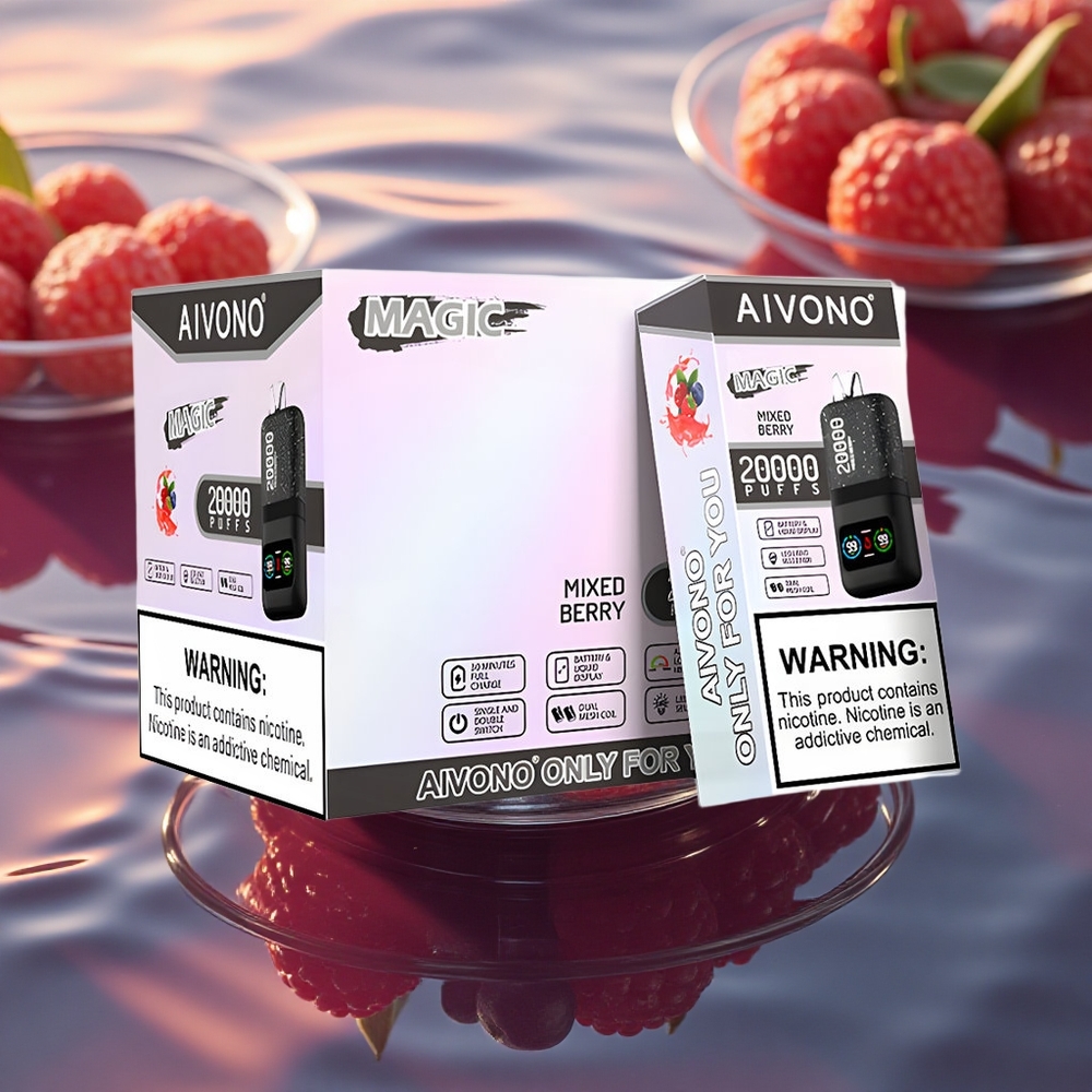 Aivono Aim Magic 20000 Puffs Mixed Berry Dual Mesh LCD Rechargeable