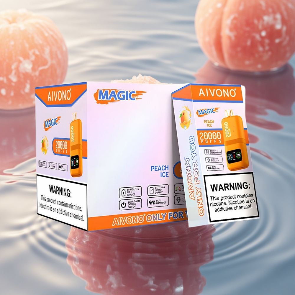 Aivono Aim Magic 20000 Puffs Peach Ice Dual Mesh LCD