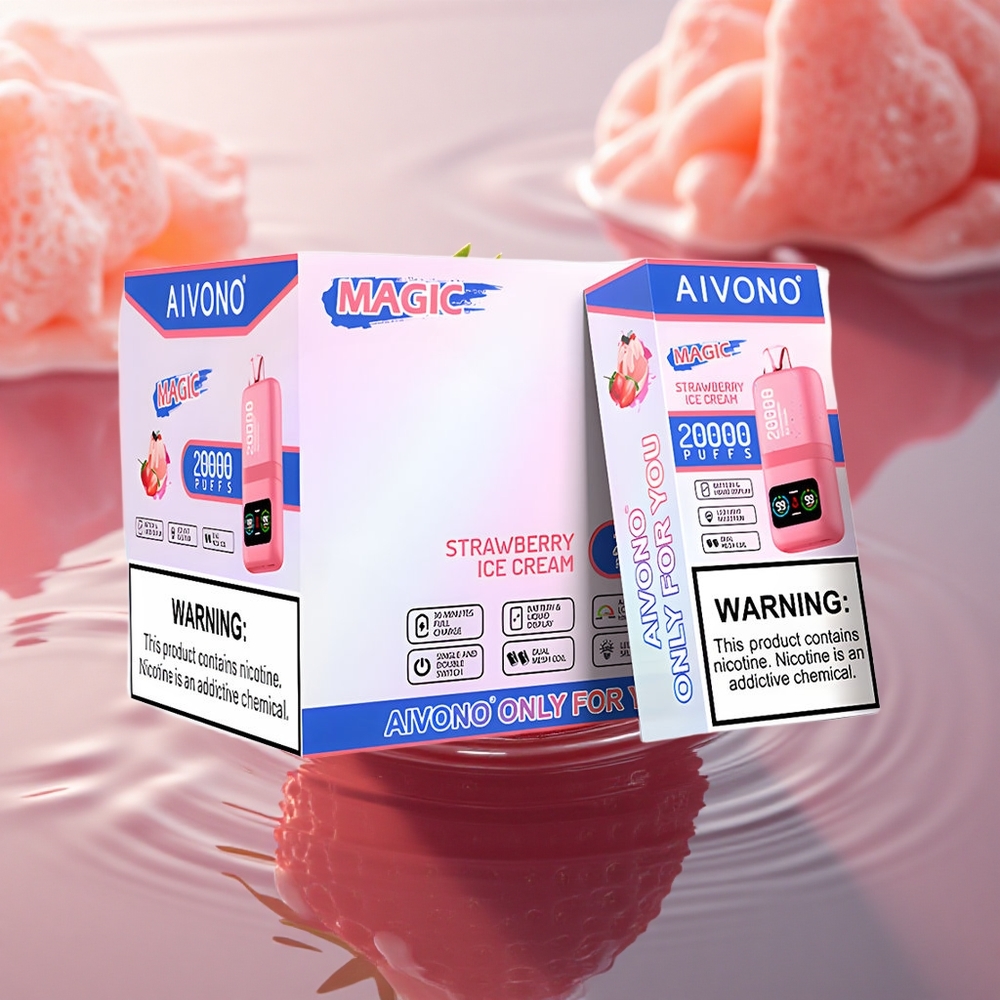 Aivono Aim Magic 20000 Puffs Strawberry Ice Cream Dual Mesh LCD