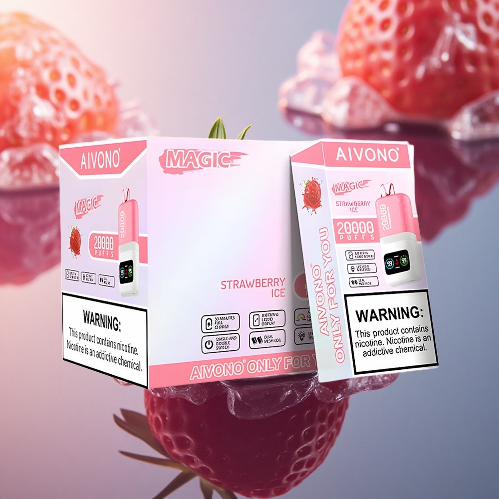 Aivono Aim Magic 20000 Puffs Strawberry Ice Dual Mesh LCD