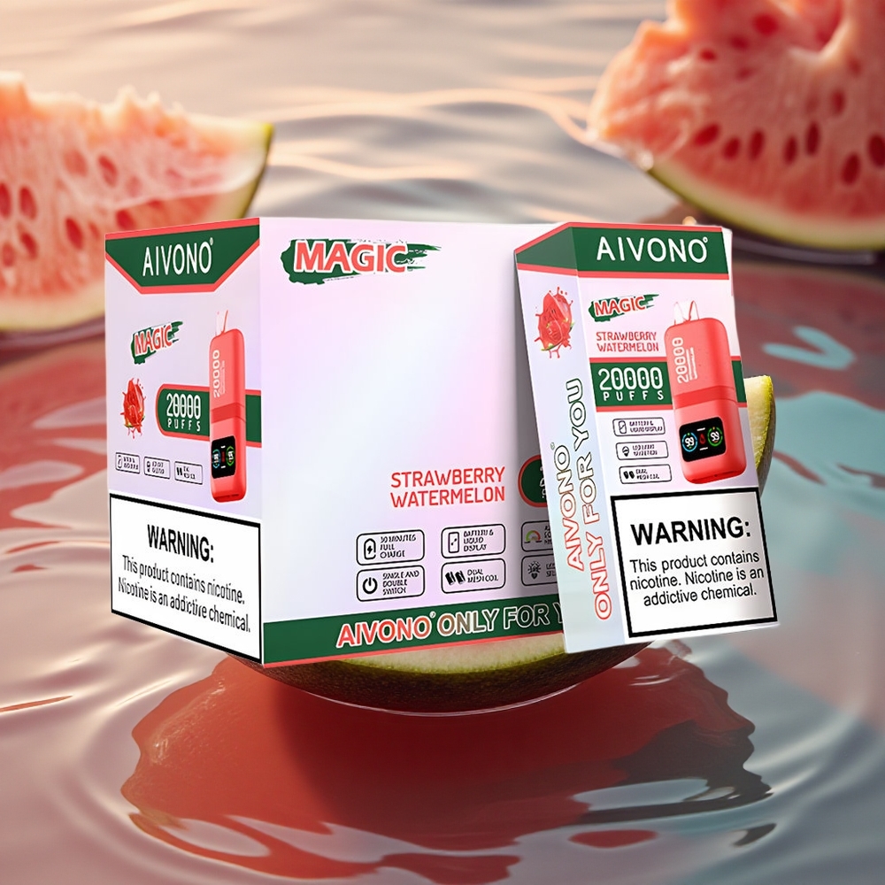 Aivono Aim Magic 20000 Puffs Strawberry Watermelon Dual Mesh LCD