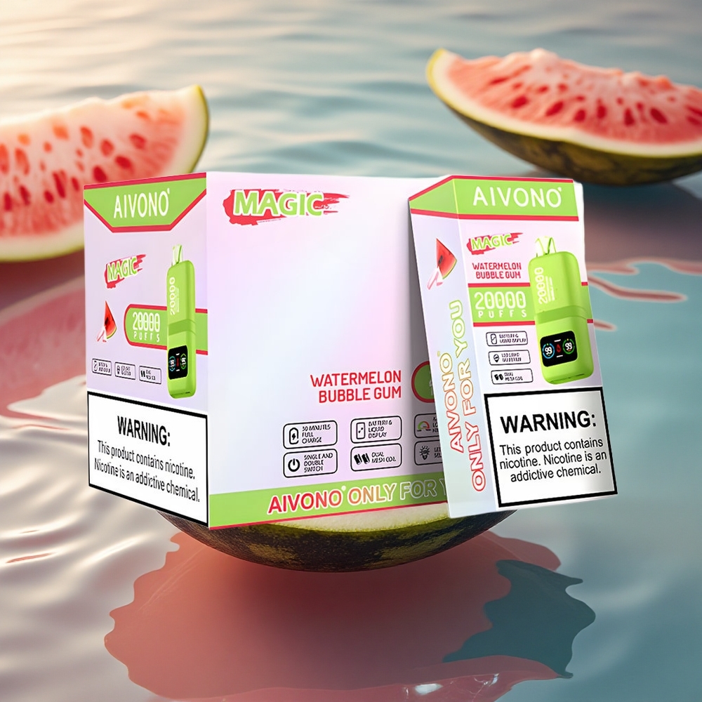 Aivono Aim Magic 20000 Puffs Watermelon Bubble Gum Dual Mesh LCD