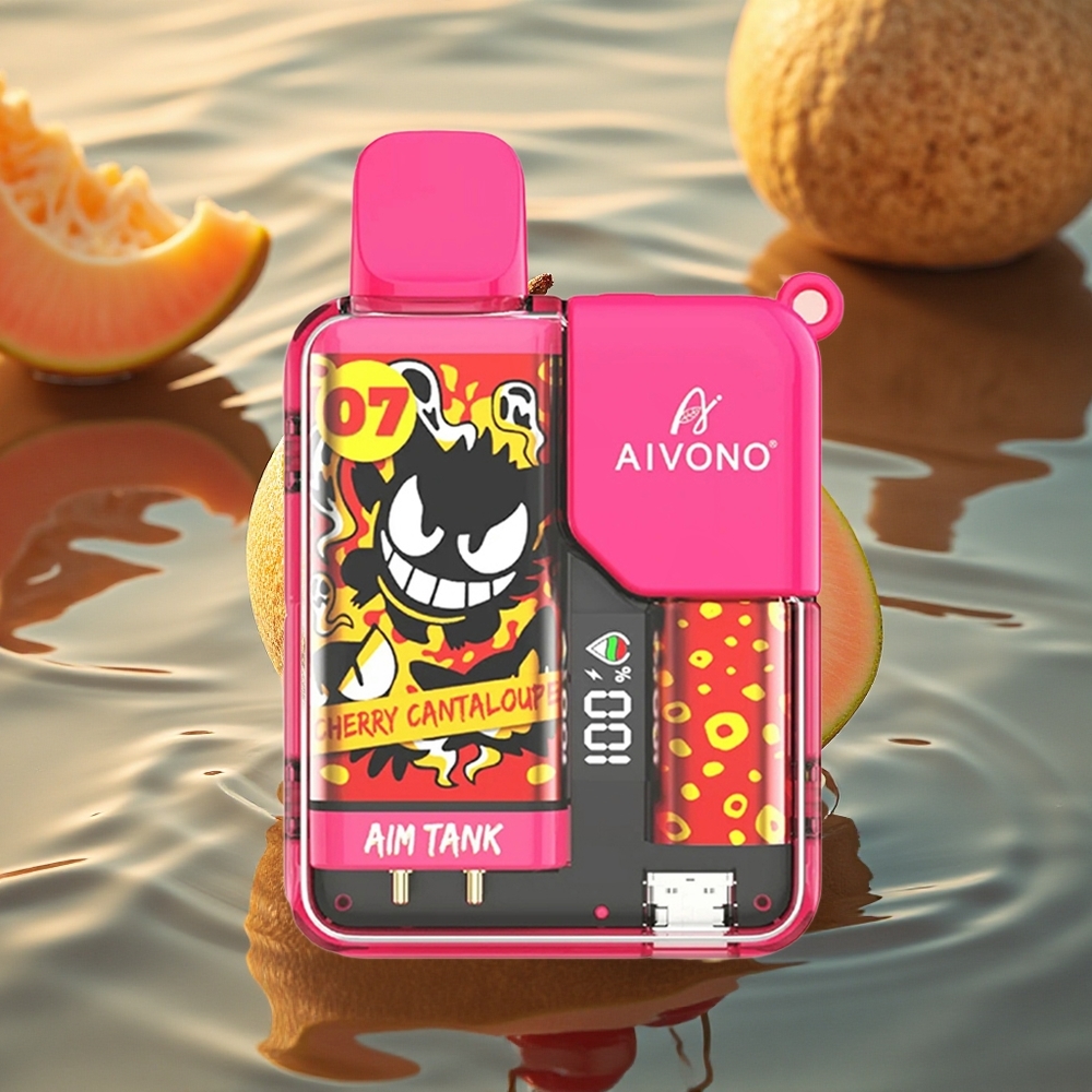 Aivono Aim Tank 9500 Puffs Cherry Cantaloupe 18ml LCD 650mAh