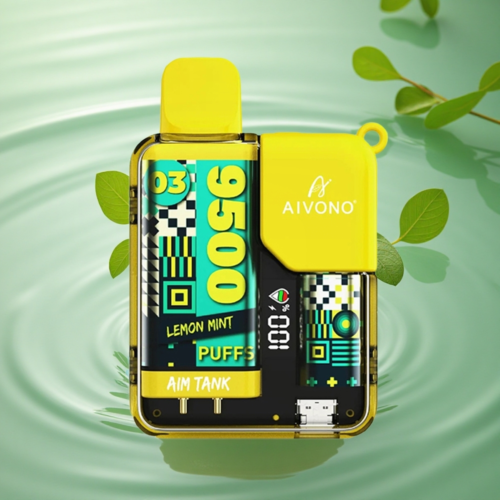 Aivono Aim Tank 9500 Puffs Lemon Mint 18ml LCD