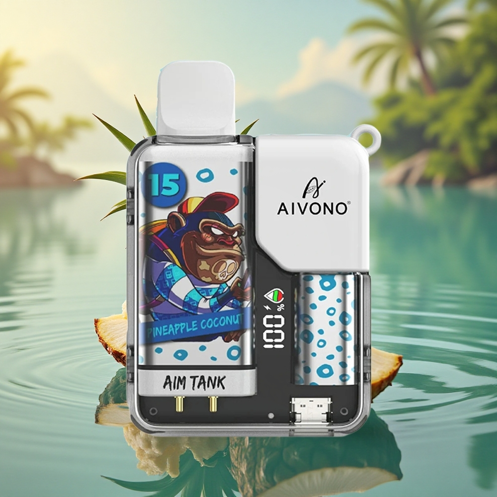 Aivono Aim Tank 9500 Puffs Pineapple Coconut 18ml LCD