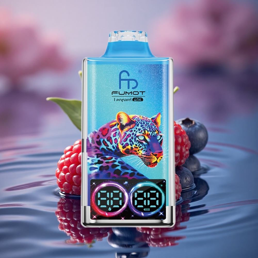 Fumot Leopard 40K Puffs Blueberry Raspberry Dual Mesh 5% Type-C