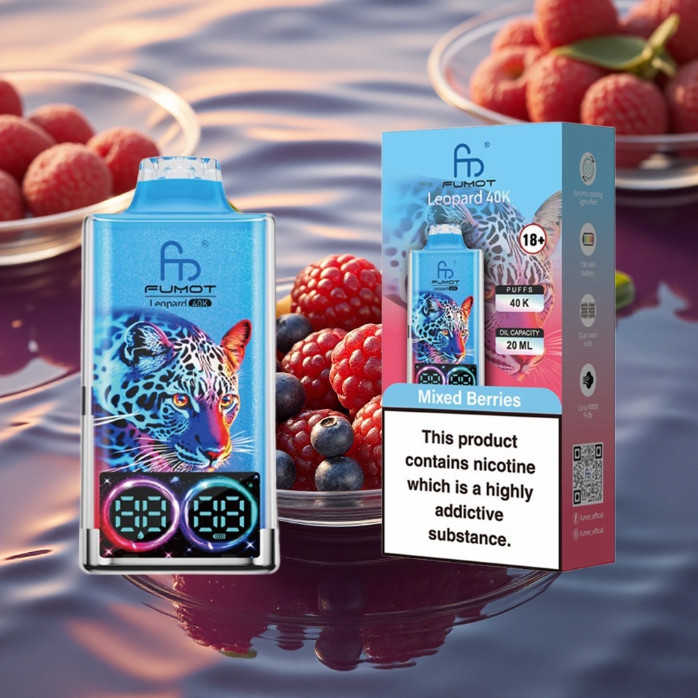 Fumot Leopard 40K Puffs Mixed Berries 5% Nicotine Dual Mesh Type-C
