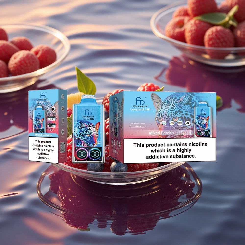 Fumot Leopard 40K Puffs Mixed Berries 5% Nicotine Dual Mesh Type-C