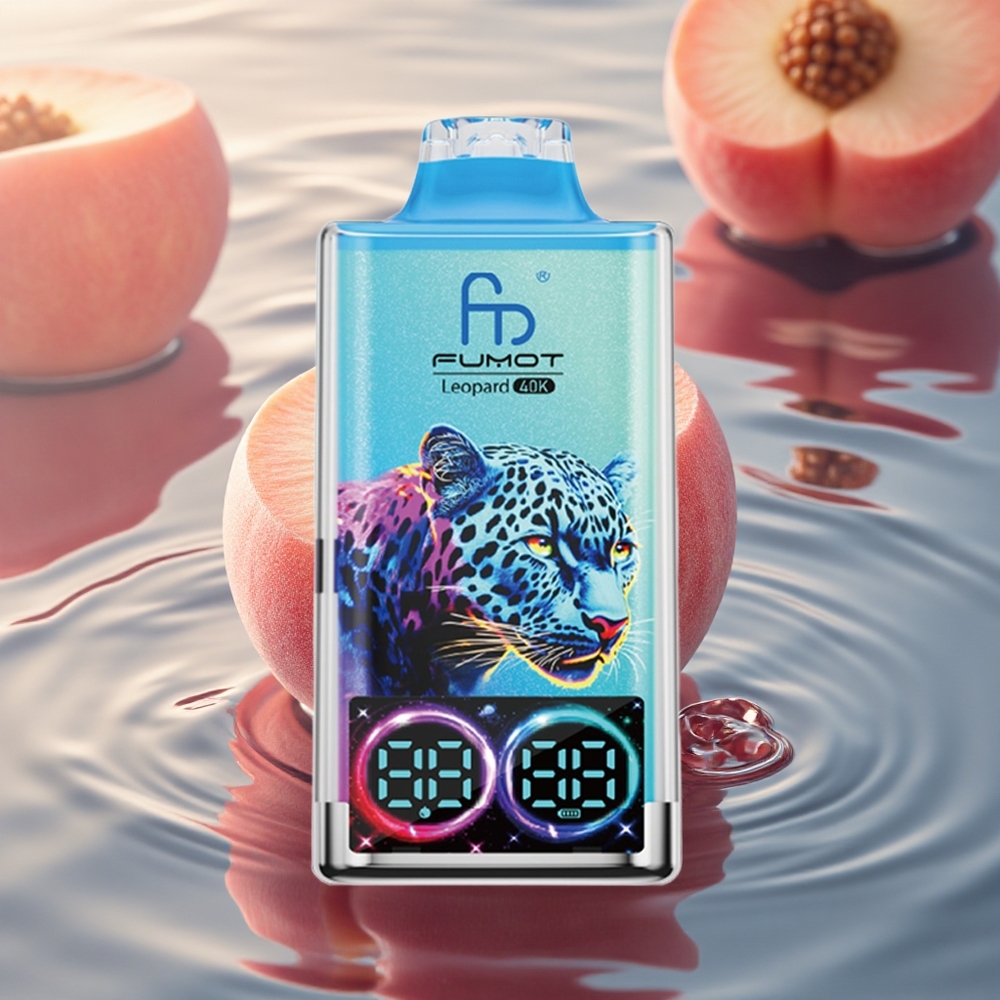 Fumot Leopard 40K Puffs Peach Berry Dual Mesh 5%
