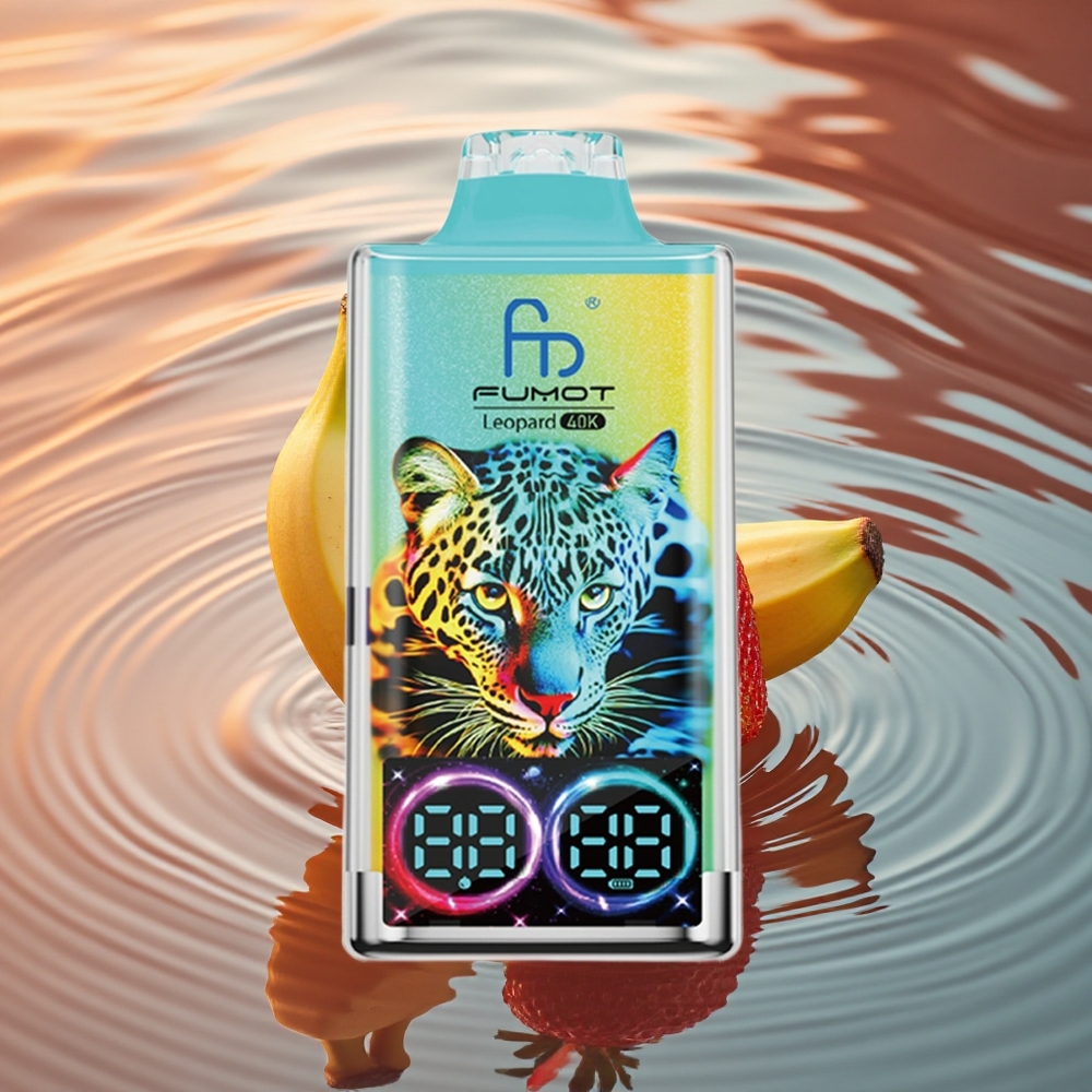 Fumot Leopard 40K Puffs Strawberry Banana Dual Mesh 5% 700mAh Type-C