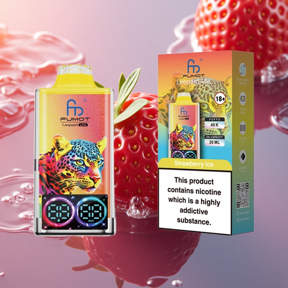 Fumot Leopard 40K Puffs Strawberry Ice Dual Mesh 5%