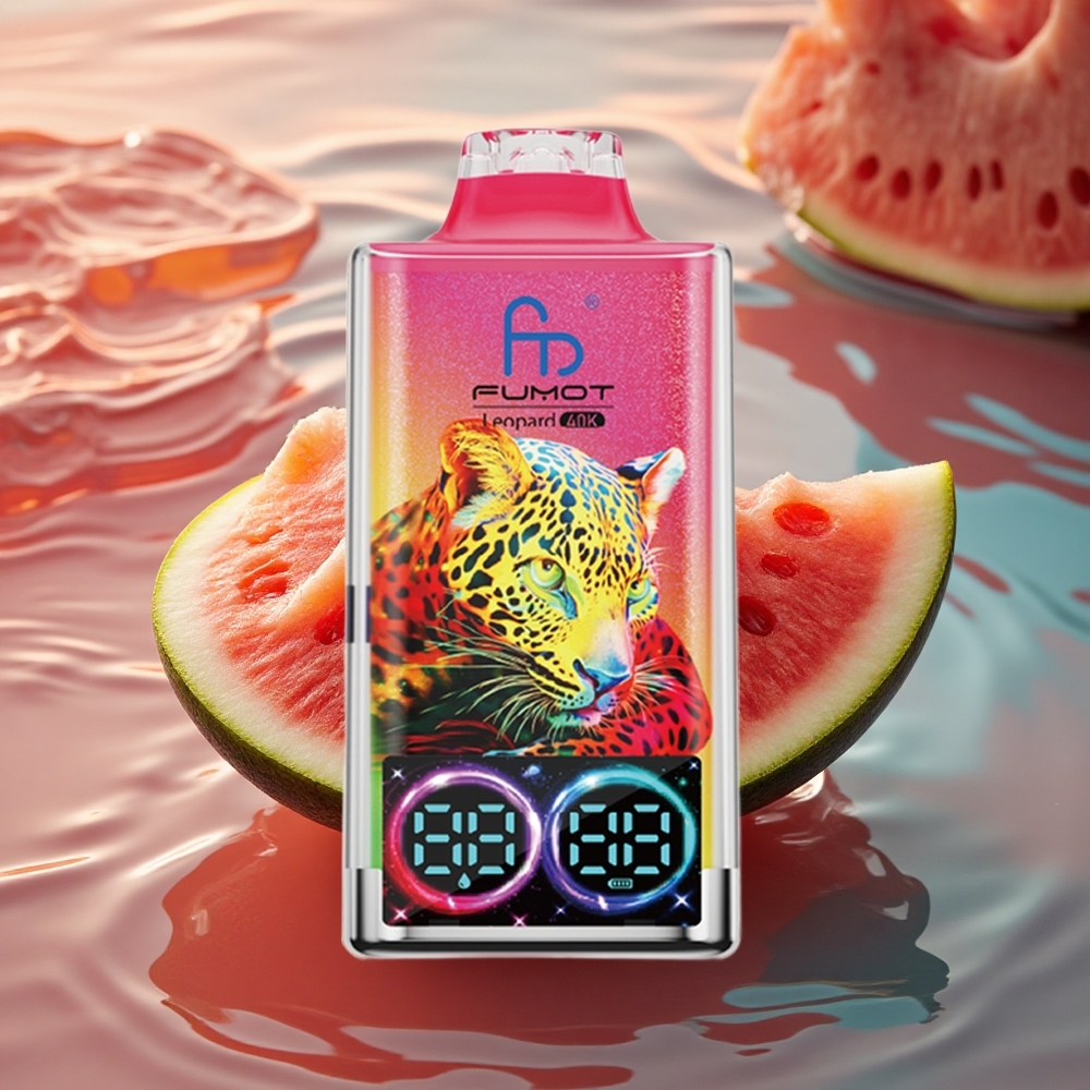Fumot Leopard 40K Puffs Strawberry Watermelon Dual Mesh 5% Nicotine