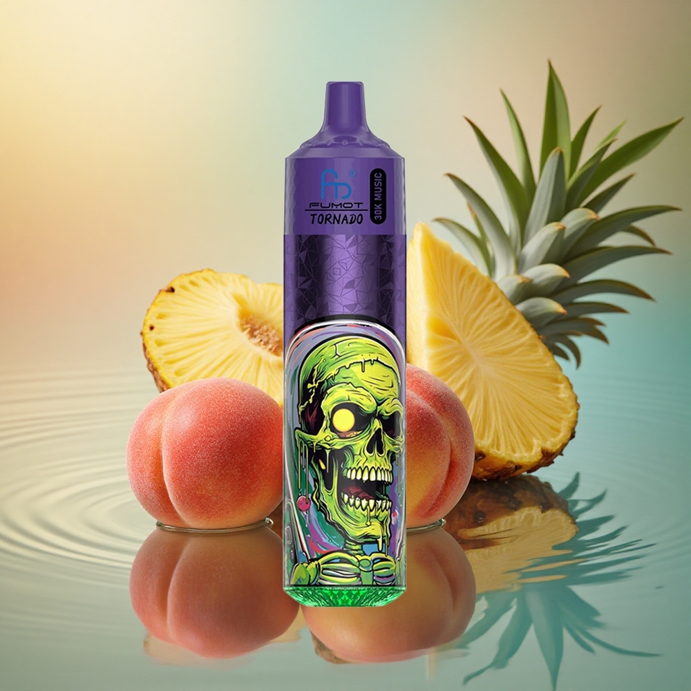Fumot Randm Tornado 30000 Puffs Peach Mango Pineapple Mesh LED 600mAh