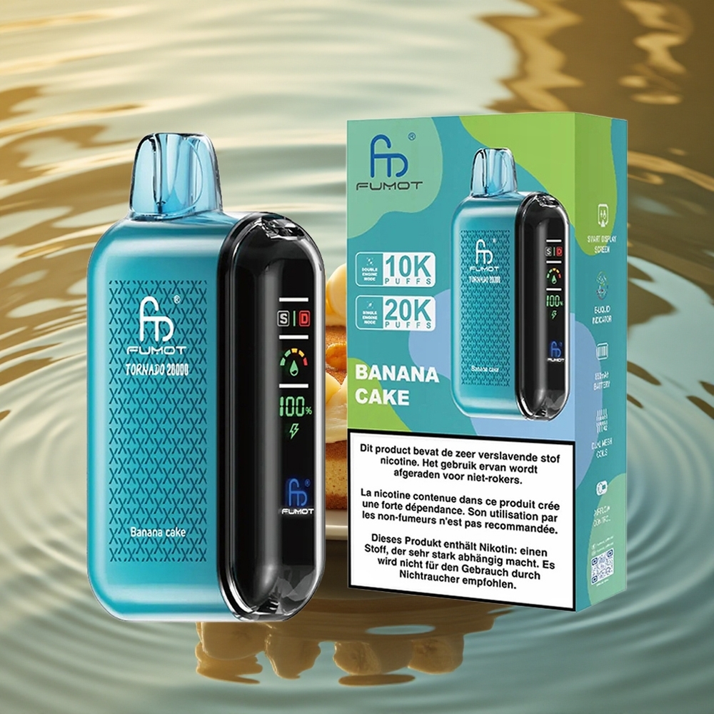 Fumot Tornado 20000 Puffs Banana Cake Dual Mesh Airflow