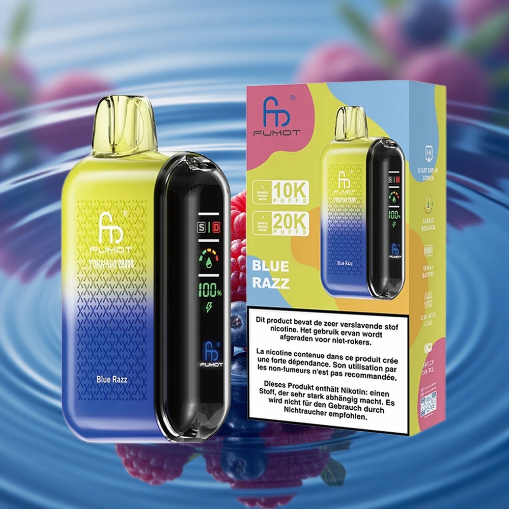 Fumot Tornado 20000 Puffs Blue Razz Dual Mesh Coil