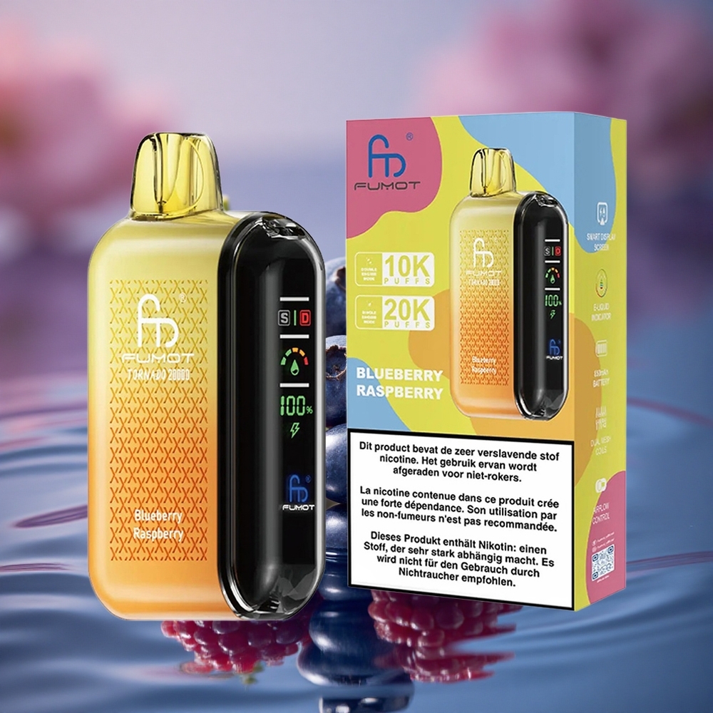 Fumot Tornado 20000 Puffs Blueberry Raspberry Dual Mesh Airflow