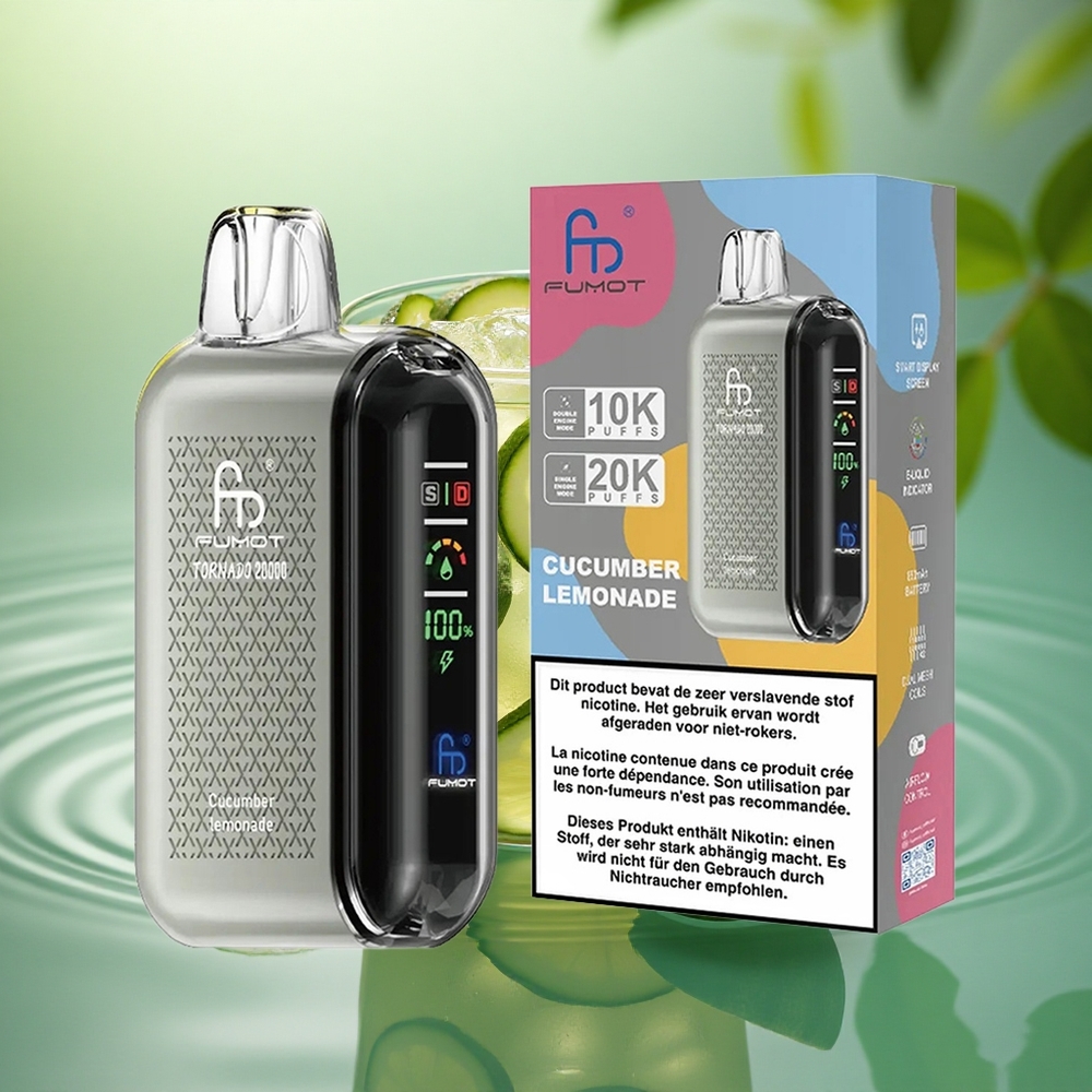 Fumot Tornado 20000 Puffs Lemonade Cucumber Dual Mesh