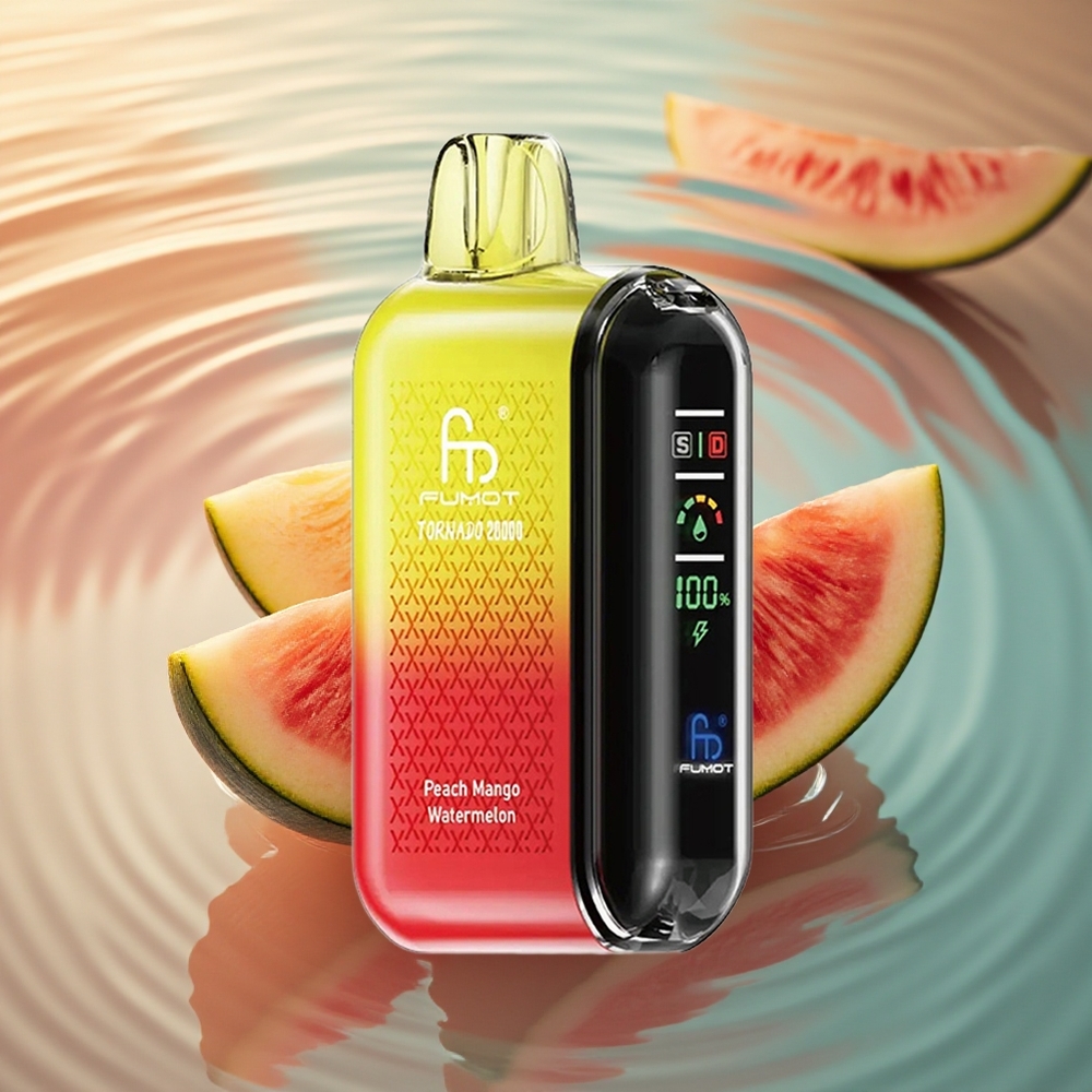 Fumot Tornado 20000 Puffs Peach Mango Watermelon Dual Mesh Airflow