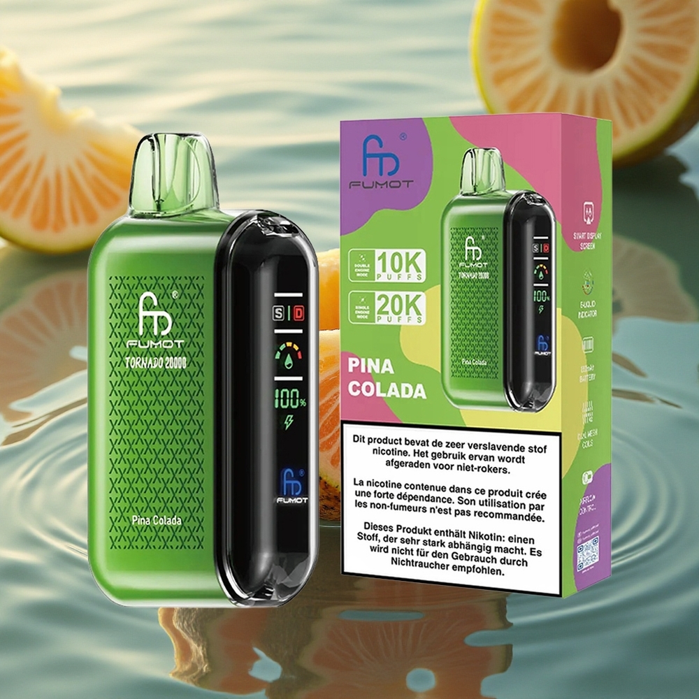 Fumot Tornado 20000 Puffs Pina Colada Dual Mesh Display