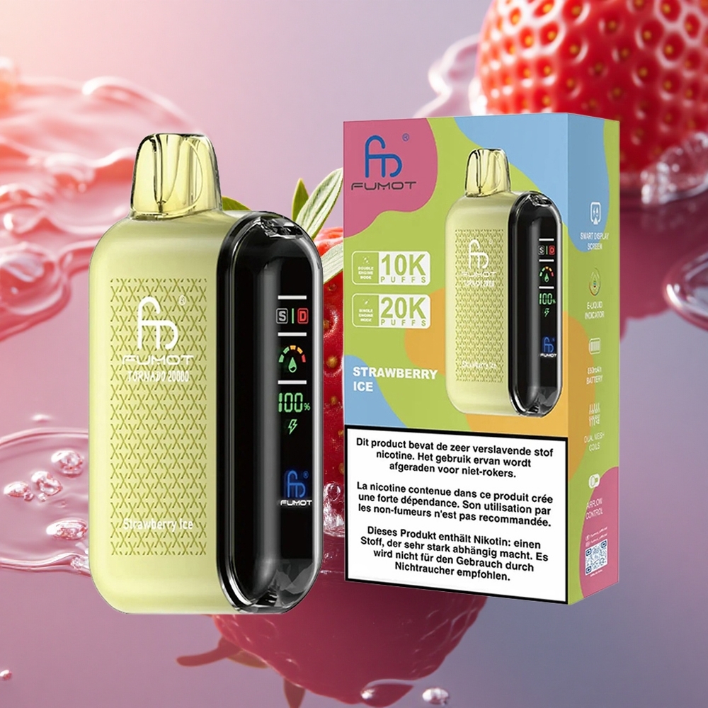 Fumot Tornado 20000 Puffs Strawberry Ice Dual Mesh