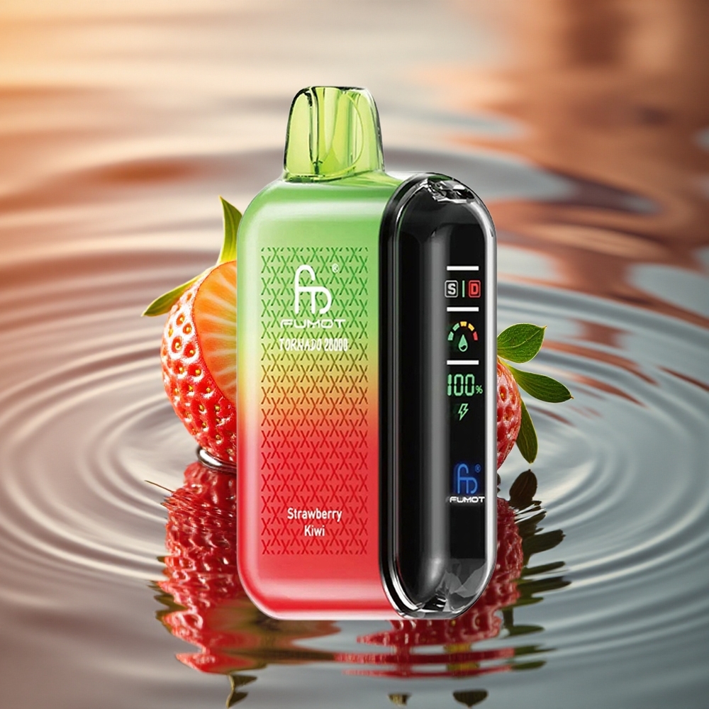 Fumot Tornado 20000 Puffs Strawberry Kiwi Dual Mesh Smart Display