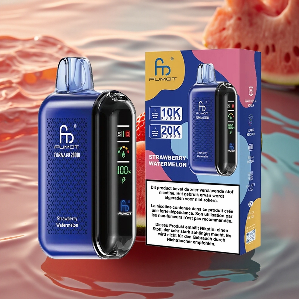 Fumot Tornado 20000 Puffs Strawberry Watermelon Dual Mesh Airflow