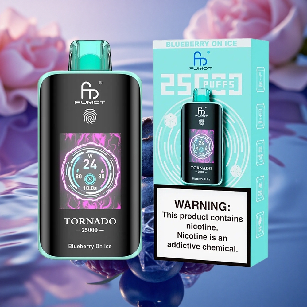 Fumot Tornado 25000 Puffs Blueberry On Ice HD with 700mAh & Type-C