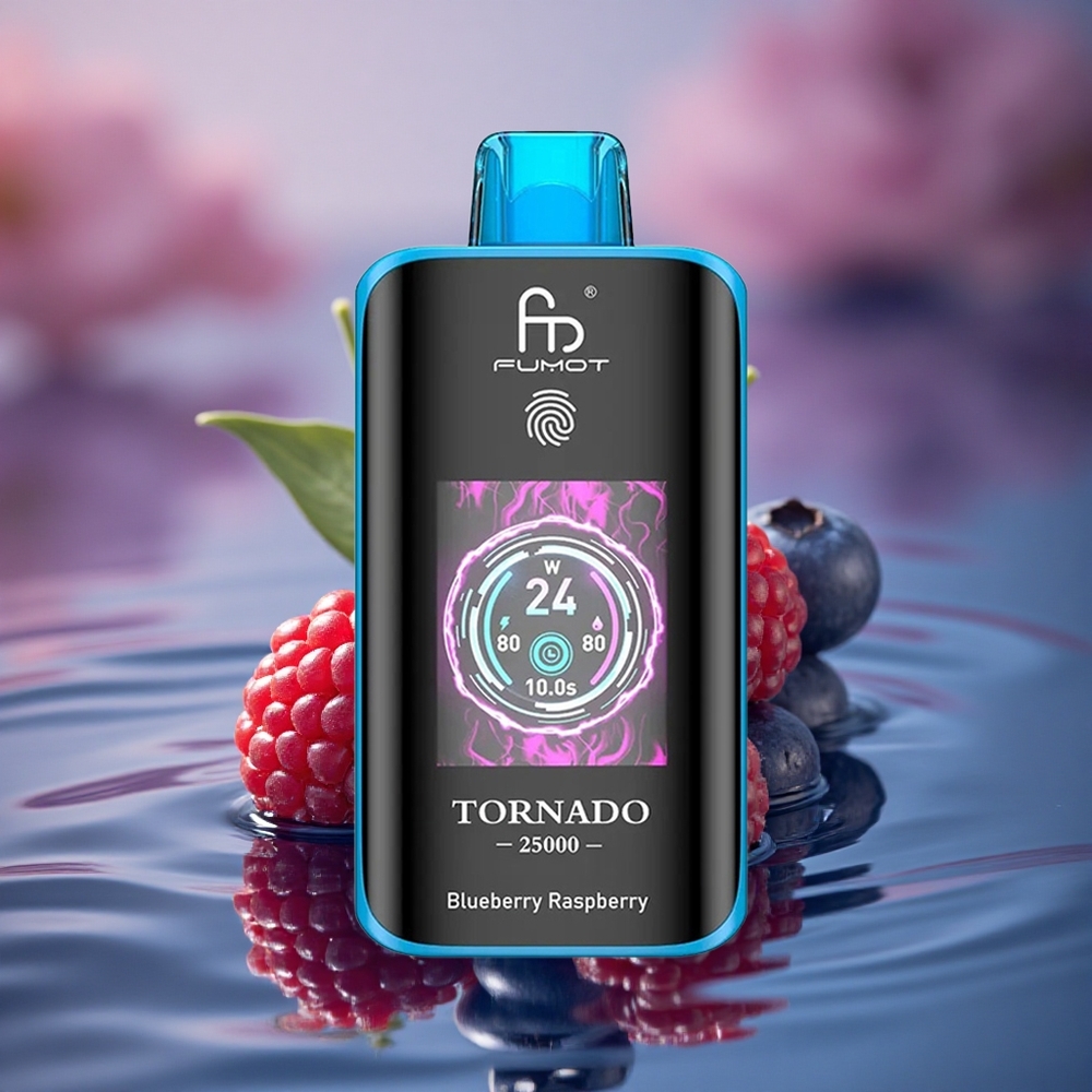 Fumot Tornado 25000 Puffs Blueberry Raspberry HD Rechargeable 20ml