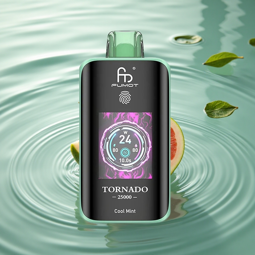 Fumot Tornado 25000 Puffs Cool Mint HD Screen 700mAh Type-C