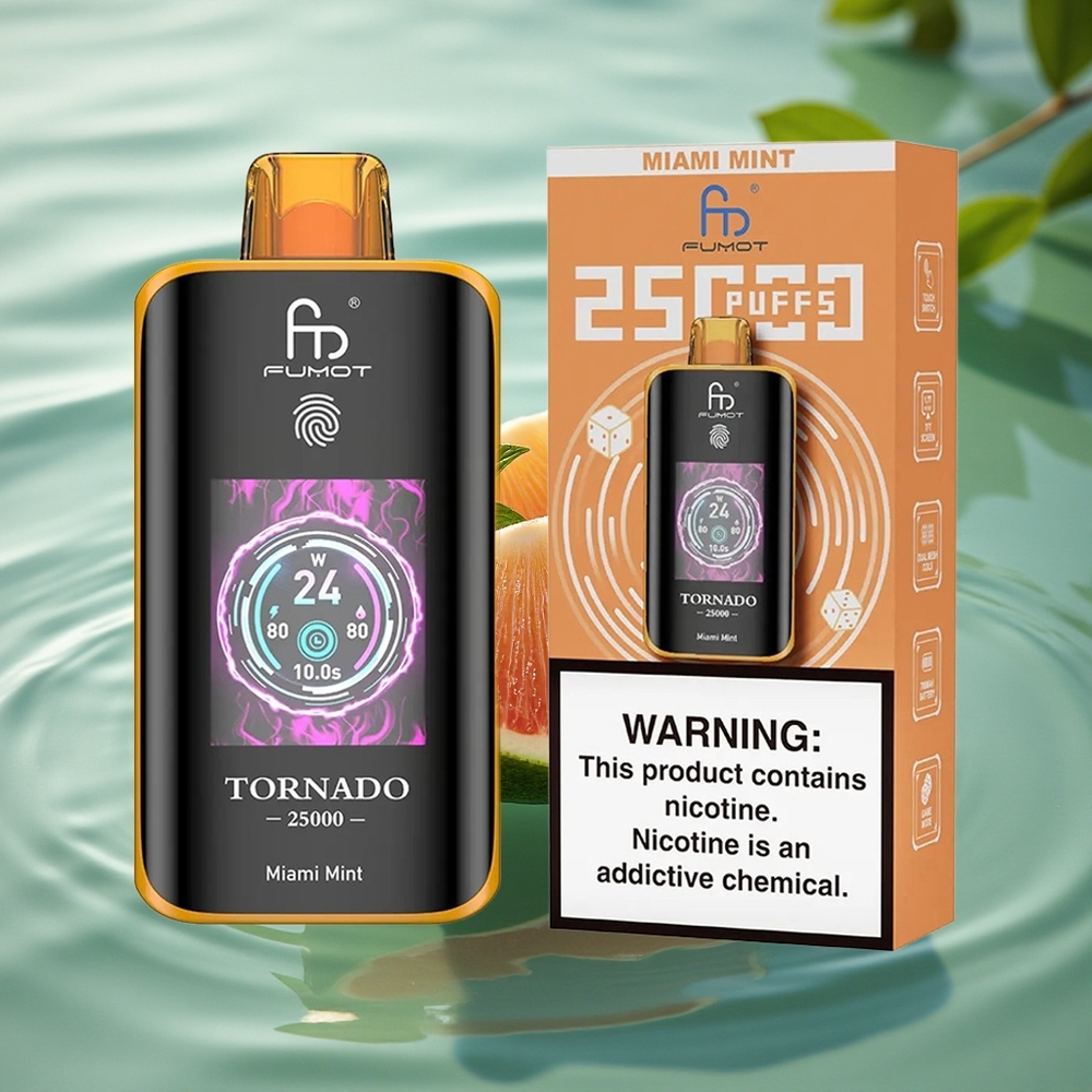 Fumot Tornado 25000 Puffs Miami Mint HD Screen 700mAh Type-C