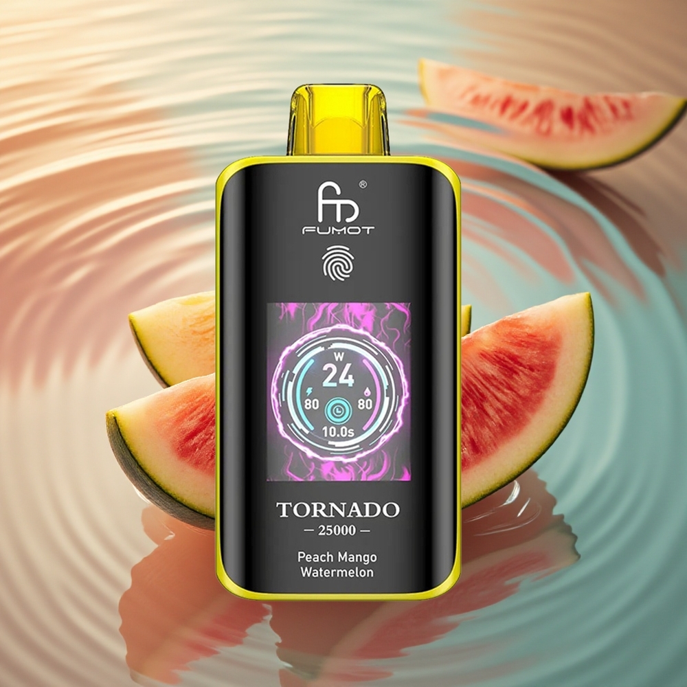 Fumot Tornado 25000 Puffs Peach Mango Watermelon HD Screen 700mAh 20ml