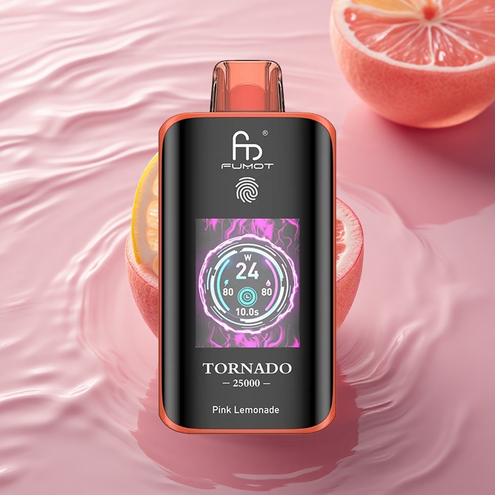 Fumot Tornado 25000 Puffs Pink Lemonade HD Rechargeable Pre-filled