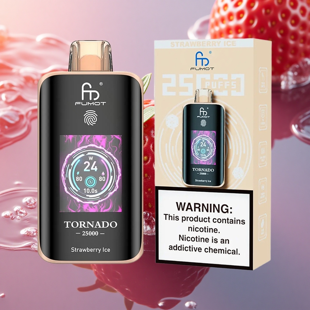 Fumot Tornado 25000 Puffs Strawberry Ice HD 700mAh Type-C