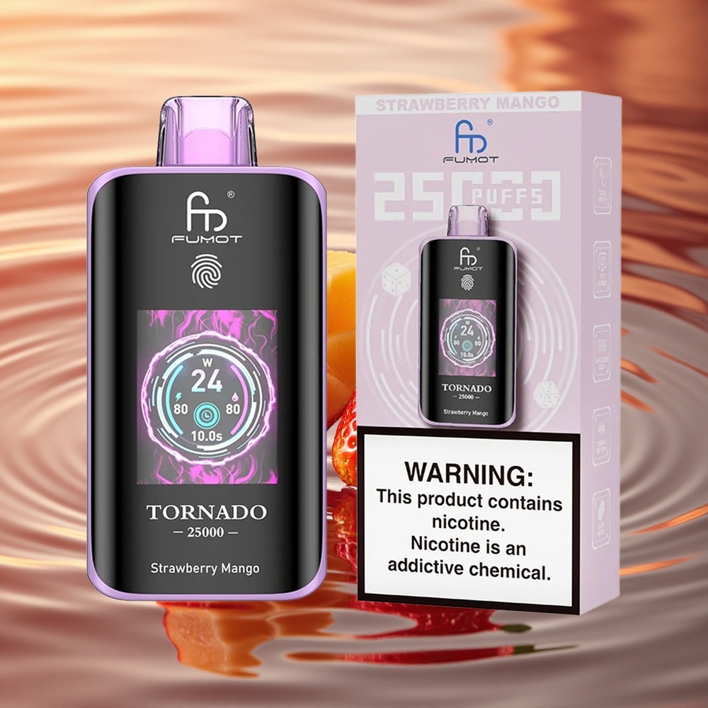 Fumot Tornado 25000 Puffs Strawberry Mango HD 20ml Rechargeable