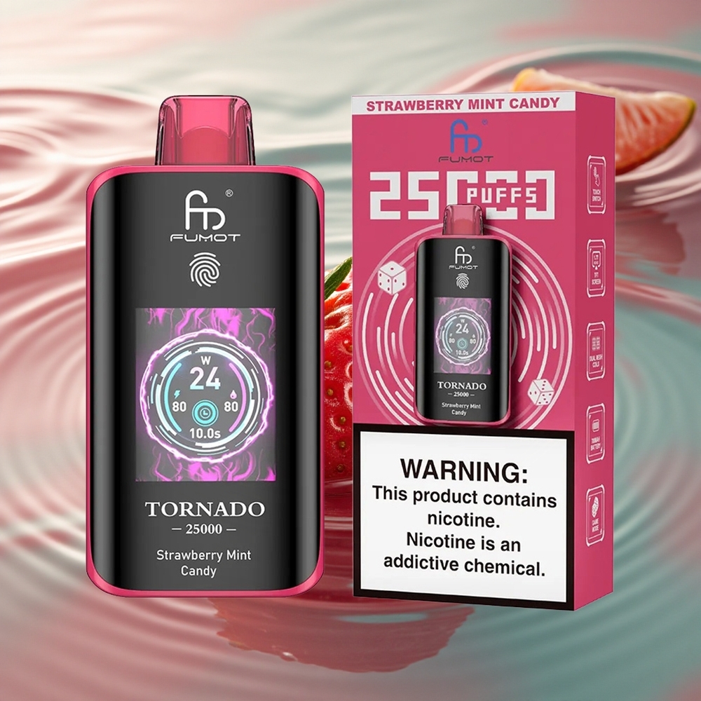 Fumot Tornado 25000 Puffs Strawberry Mint Candy HD 700mAh 20ml