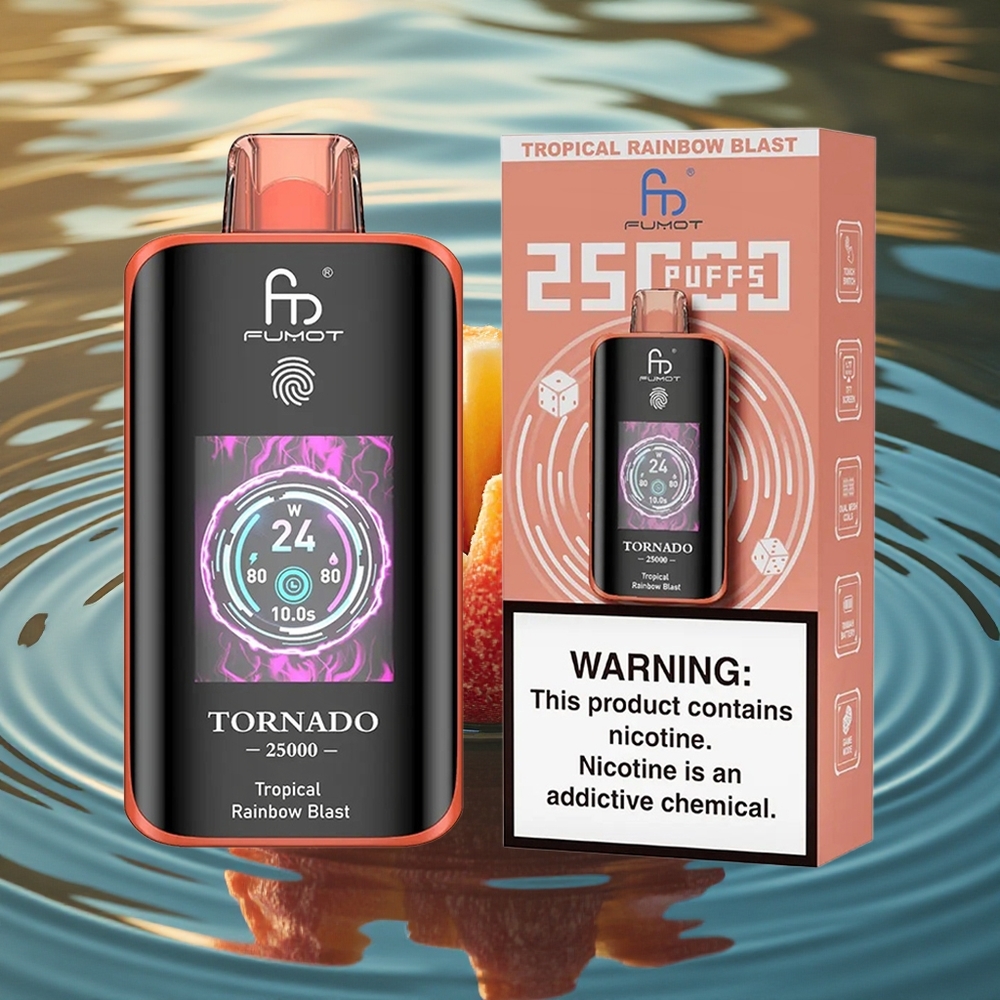 Fumot Tornado 25000 Puffs Tropical Rainbow Blast HD Rechargeable