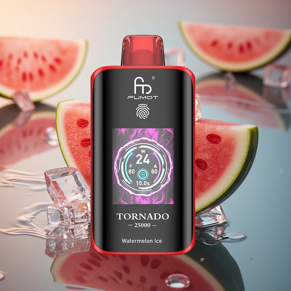 Fumot Tornado 25000 Puffs Watermelon Ice HD Rechargeable