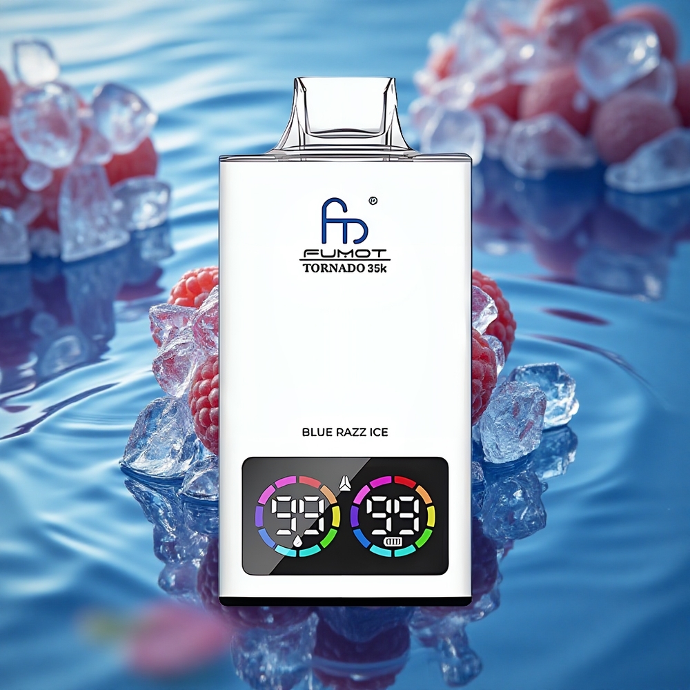 Fumot Tornado 35000 Puffs Blue Razz Ice Dual Mesh RGB
