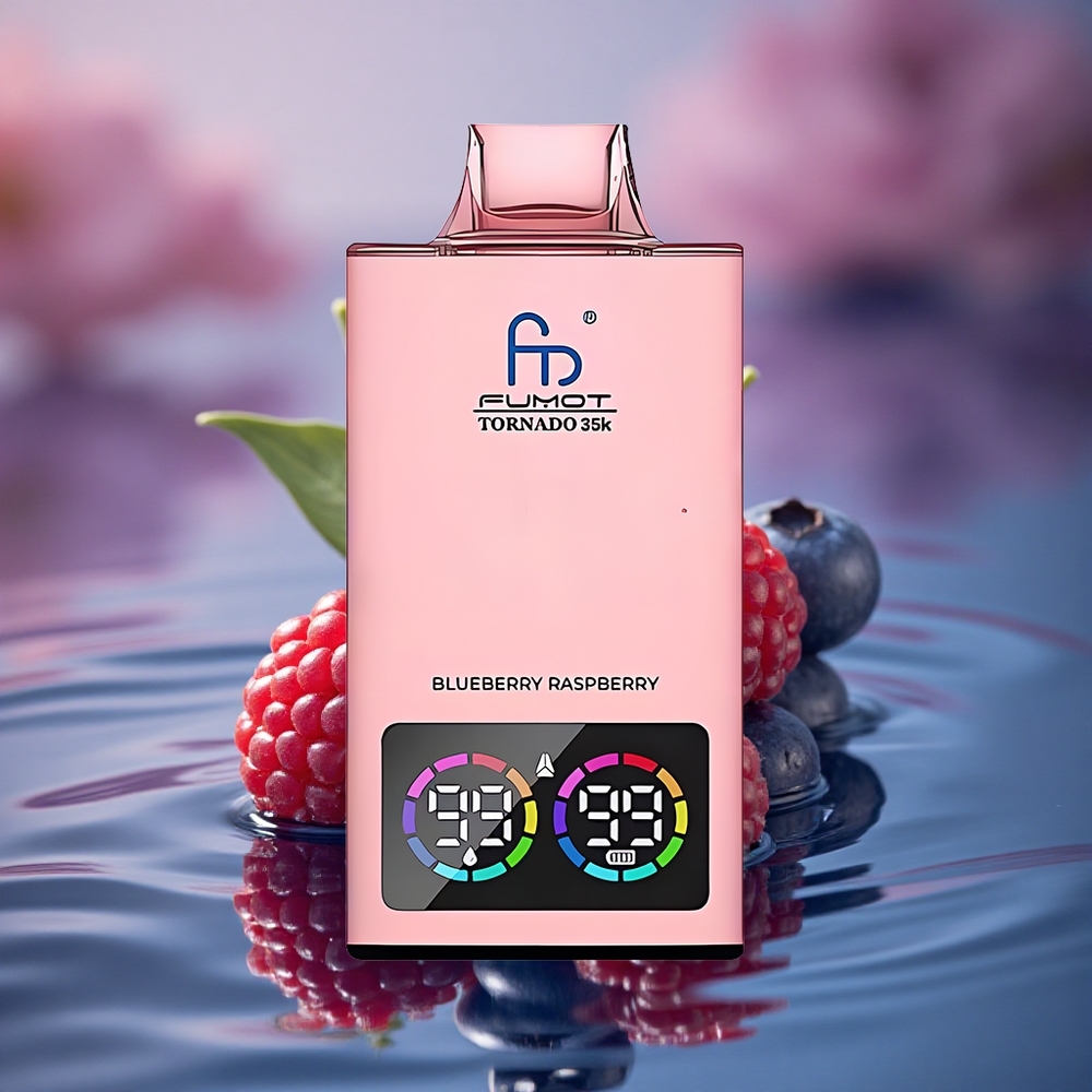 Fumot Tornado 35000 Puffs Blueberry Raspberry Dual Mesh RGB