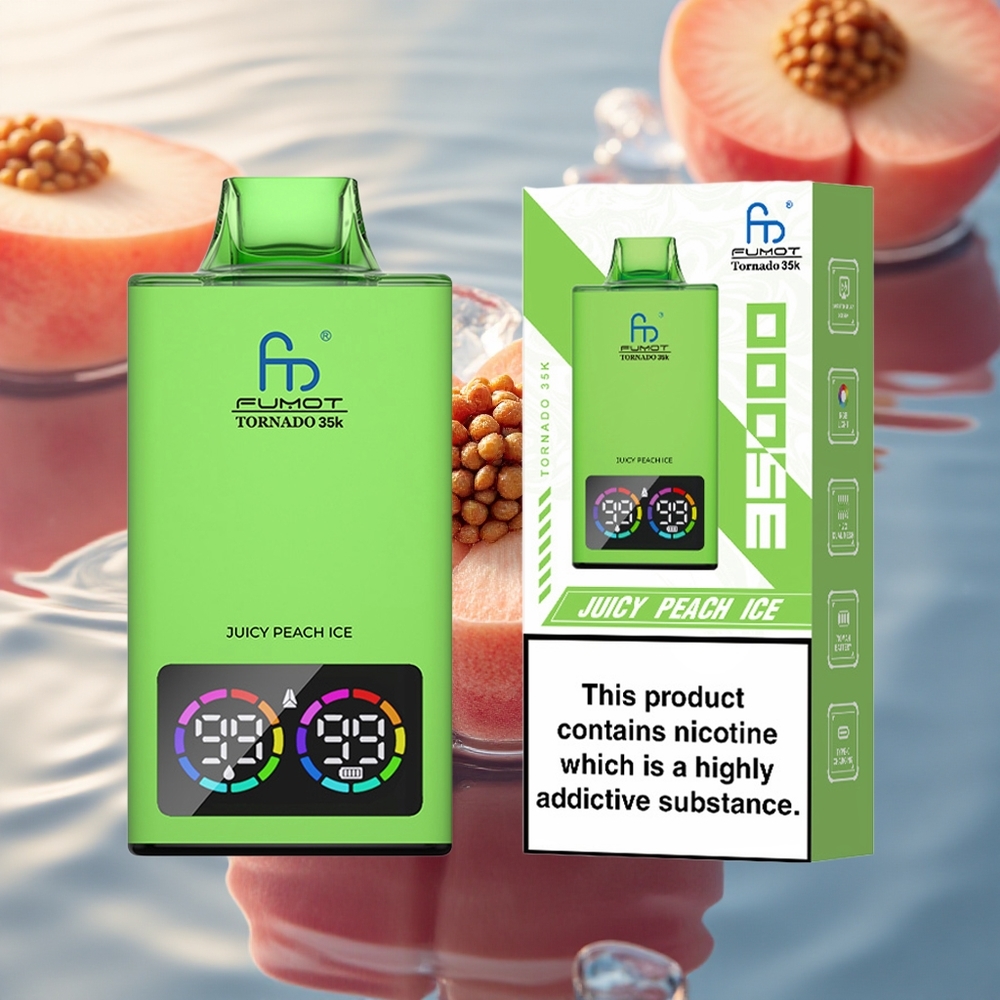 Fumot Tornado 35000 Puffs Juicy Peach Ice Dual Mesh RGB