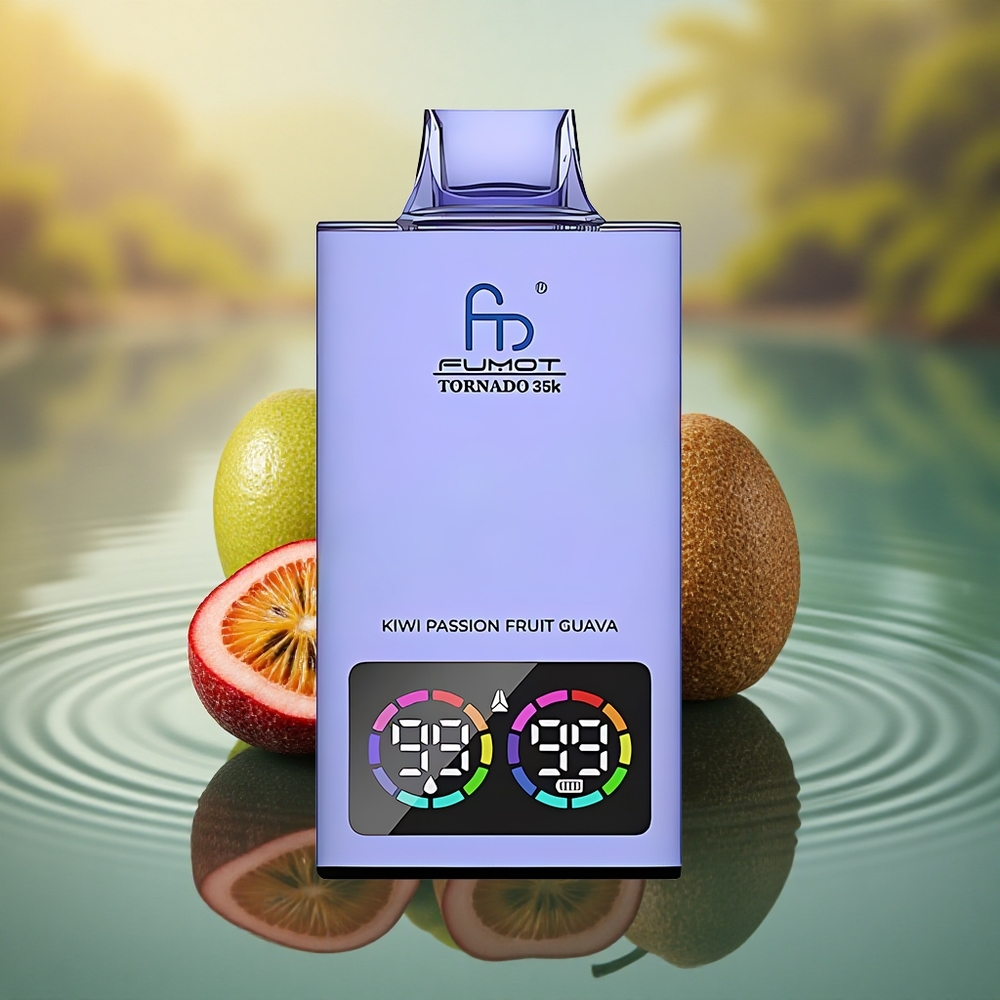 Fumot Tornado 35000 Puffs Kiwi Passion Fruit Guava Dual Mesh RGB
